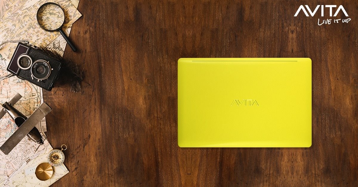 Image with yellow laptop.
